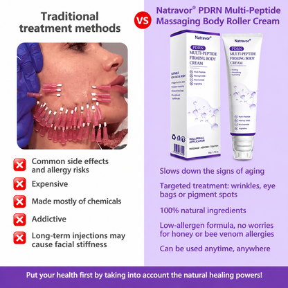 Natravor®🎗️ PDRN Multi-Peptide Massage Roller Cream – Anti-Aging, Hydrating, Firming & Lifting Care for Smoother, More Radiant-Looking Skin